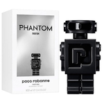 Rabanne Phantom Parfum robot-inspired black bottle and box