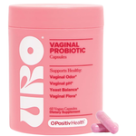O Positiv URO Vaginal Probiotic Capsules 60 vegan capsules pink bottle - supports vaginal odor pH yeast balance and flora