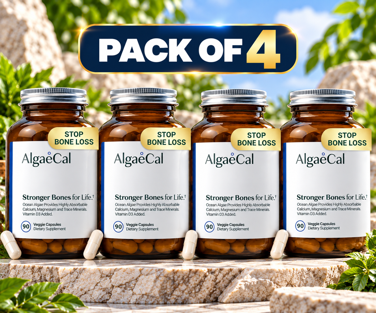 AlgaeCal Ocean Algae Calcium and Trace Minerals Formula – Pack of 4